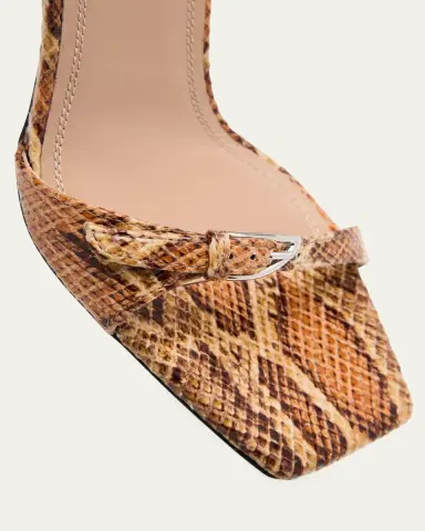 NODALETO Snake-Printed Leather Ankle-Strap Sandals | Thumbnail 3 NODALETO Snake-Printed Leather Ankle-Strap Sandals | Thumbnail 3