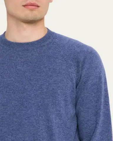 Fioroni Men's Sweatshirt-Style Cashmere Crewneck Sweater | Thumbnail 5 Fioroni Men's Sweatshirt-Style Cashmere Crewneck Sweater | Thumbnail 5