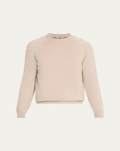 Fioroni Men's Sweatshirt-Style Cashmere Crewneck Sweater | Thumbnail 6 Fioroni Men's Sweatshirt-Style Cashmere Crewneck Sweater | Thumbnail 6