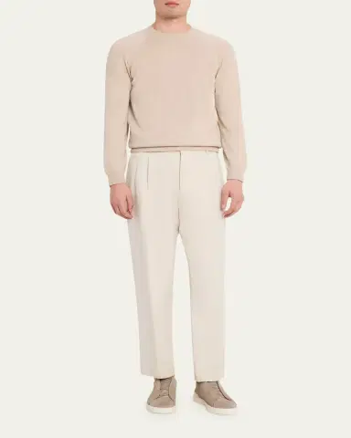 Fioroni Men's Sweatshirt-Style Cashmere Crewneck Sweater | Thumbnail 7 Fioroni Men's Sweatshirt-Style Cashmere Crewneck Sweater | Thumbnail 7