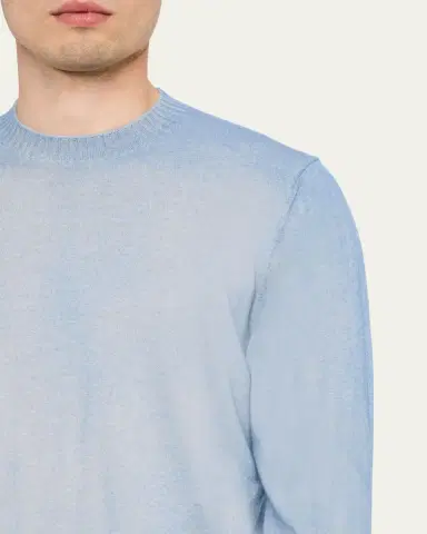 Fioroni Men's Duvet Cashmere Crewneck Sweater | Thumbnail 5 Fioroni Men's Duvet Cashmere Crewneck Sweater | Thumbnail 5