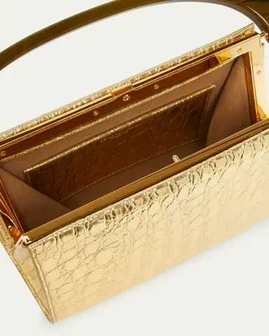 Dries Van Noten Croc-Embossed Leather Top-Handle Bag | Thumbnail 4 Dries Van Noten Croc-Embossed Leather Top-Handle Bag | Thumbnail 4