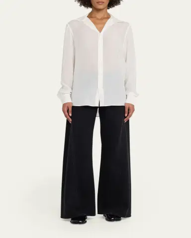 MM6 MAISON MARGIELA Long-Sleeve Silk Shirt | Thumbnail 2