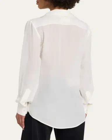MM6 MAISON MARGIELA Long-Sleeve Silk Shirt | Thumbnail 3