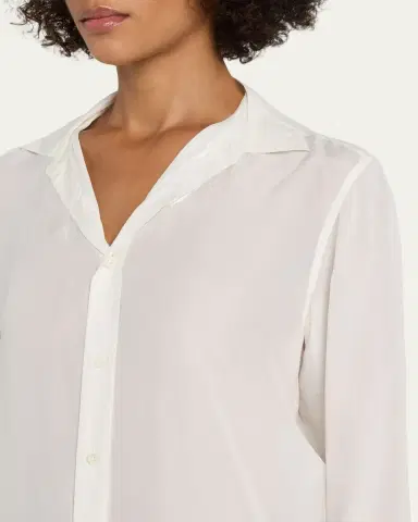 MM6 MAISON MARGIELA Long-Sleeve Silk Shirt | Thumbnail 5
