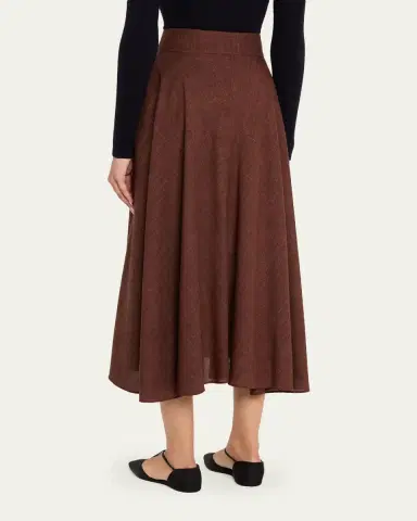 Loro Piana Petra Pleated A-Line Skirt | Thumbnail 3