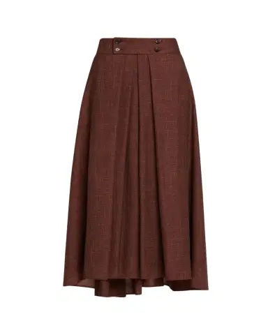 Loro Piana Petra Pleated A-Line Skirt | Thumbnail 1