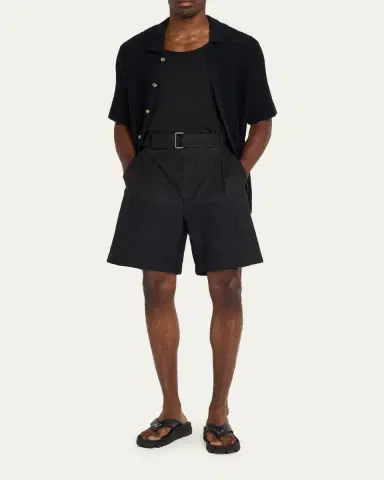 Prada Men's Enameled Triangle Logo Rubber Thong Sandals | Thumbnail 3 Prada Men's Enameled Triangle Logo Rubber Thong Sandals | Thumbnail 3