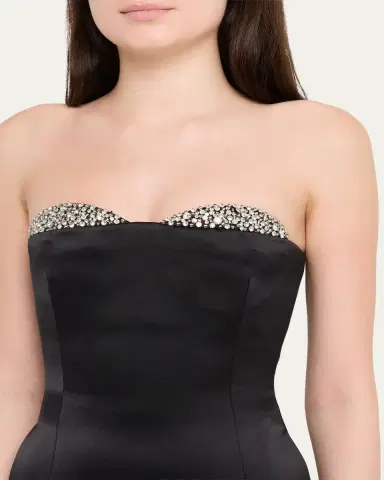 The New Arrivals by Ilkyaz Ozel Noelie Strapless Crystal Sweetheart Mini Dress | Thumbnail 5