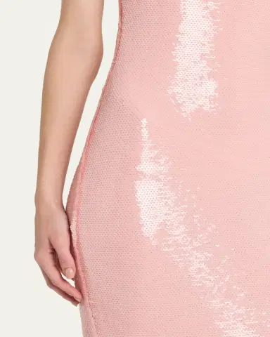 The New Arrivals by Ilkyaz Ozel Isis Scoop-Neck Sequin Column Gown | Thumbnail 5