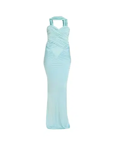The New Arrivals by Ilkyaz Ozel Samsara Ruched Basque-Waist Column Gown | Thumbnail 1 The New Arrivals by Ilkyaz Ozel Samsara Ruched Basque-Waist Column Gown | Thumbnail 1