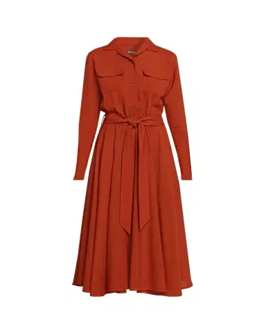 Loro Piana Verlaine Buttoned Wool Flared Dress | Thumbnail 1