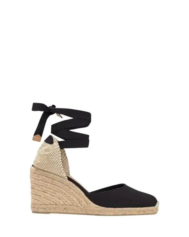AGS X CASTANER 80mm Carina Canvas Espadrille Wedge Sandals
