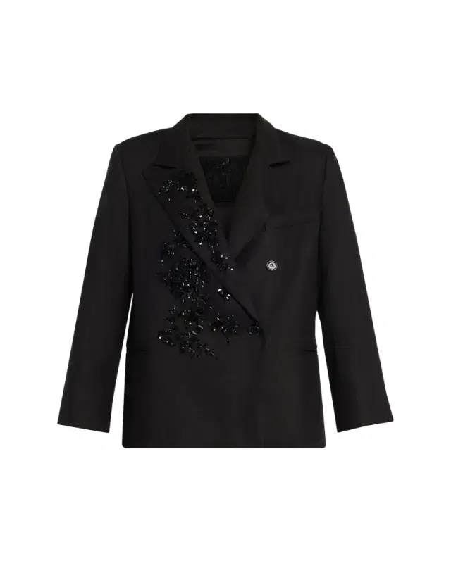 Antibes Night Embellished Double-Breasted Jacket