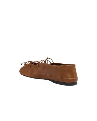 Miu Miu Vitello Leather Lace-Up Ballerina Flats | Thumbnail 1 Miu Miu Vitello Leather Lace-Up Ballerina Flats | Thumbnail 1