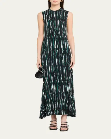 Proenza Schouler White Label Jordyn Sleeveless Abstract-Print Jersey Maxi Dress | Thumbnail 2