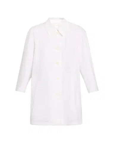 The Row Hawkins Cotton Single-Breasted Coat | Thumbnail 1 The Row Hawkins Cotton Single-Breasted Coat | Thumbnail 1