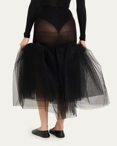 Junya Watanabe Drop-Waist Sheer Tulle Midi Skirt | Thumbnail 3 Junya Watanabe Drop-Waist Sheer Tulle Midi Skirt | Thumbnail 3