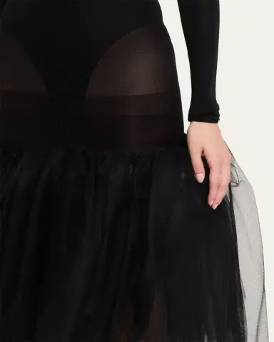 Junya Watanabe Drop-Waist Sheer Tulle Midi Skirt | Thumbnail 5 Junya Watanabe Drop-Waist Sheer Tulle Midi Skirt | Thumbnail 5