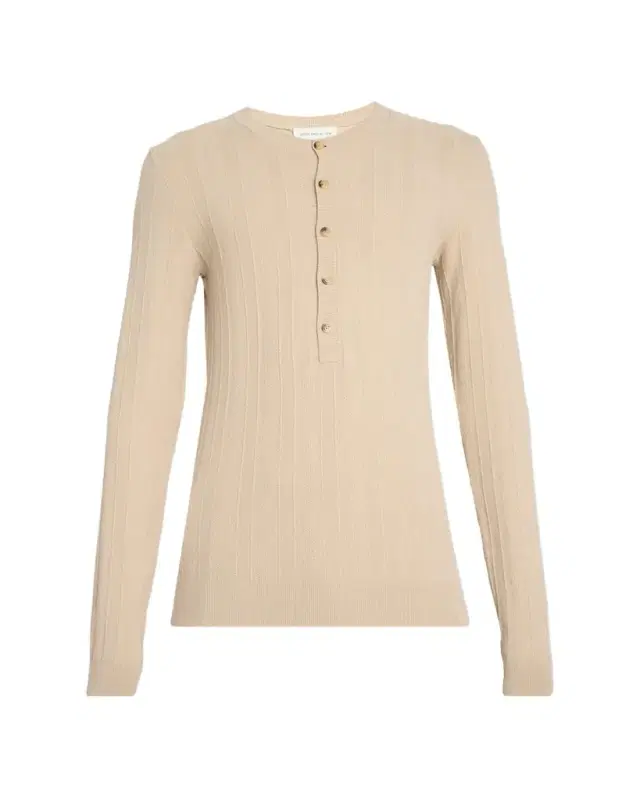 Dries Van Noten Men's Viscose-Blend Henley Shirt
