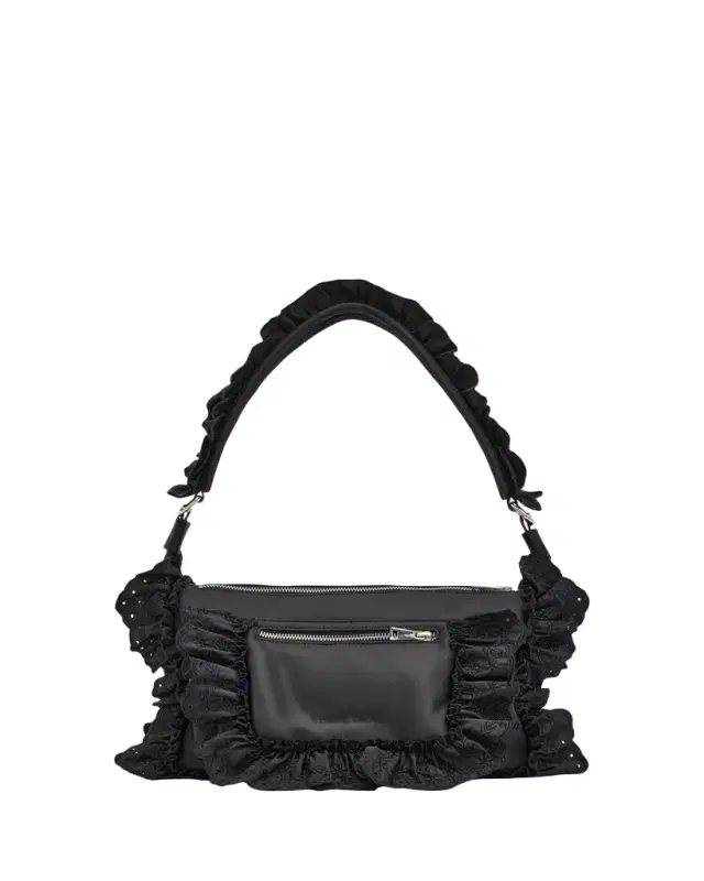 Simone Rocha Pillow Embroidered Ruffle-Trim Shoulder Bag