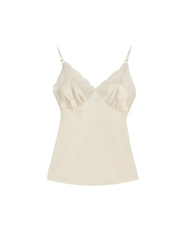 Lace Trim Silk Slip Top