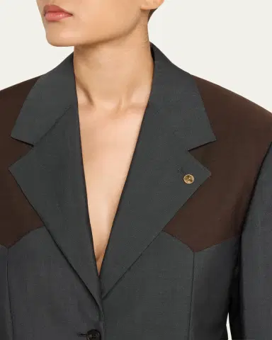 Versace Wool Colorblock Jacket | Thumbnail 5 Versace Wool Colorblock Jacket | Thumbnail 5