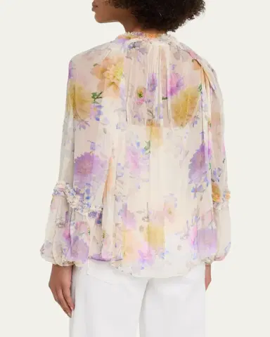 Zimmermann Luna Ruffle Billow Blouse | Thumbnail 3
