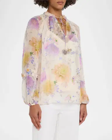 Zimmermann Luna Ruffle Billow Blouse | Thumbnail 8
