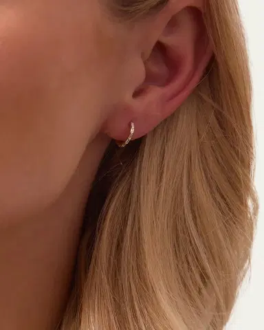 SARA WEINSTOCK Dujour 18K Gold Diamond Baguette Hoop Earrings | Thumbnail 2