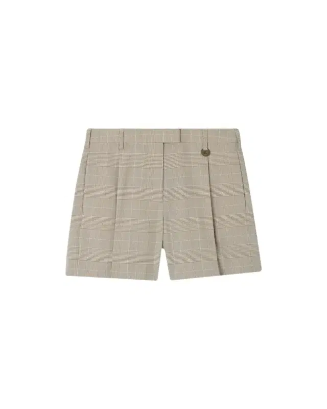 Burberry Raina Glen Plaid Wool Shorts