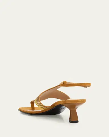 NODALETO Dona Nova Embellished Suede Kitten-Heel Sandals | Thumbnail 2 NODALETO Dona Nova Embellished Suede Kitten-Heel Sandals | Thumbnail 2