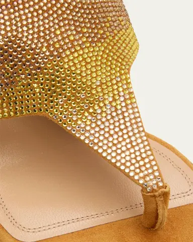 NODALETO Dona Nova Embellished Suede Kitten-Heel Sandals | Thumbnail 3 NODALETO Dona Nova Embellished Suede Kitten-Heel Sandals | Thumbnail 3