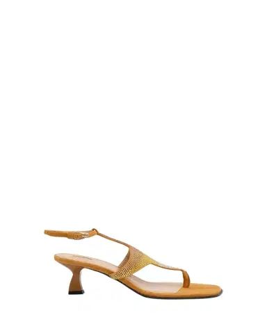 NODALETO Dona Nova Embellished Suede Kitten-Heel Sandals | Thumbnail 1 NODALETO Dona Nova Embellished Suede Kitten-Heel Sandals | Thumbnail 1