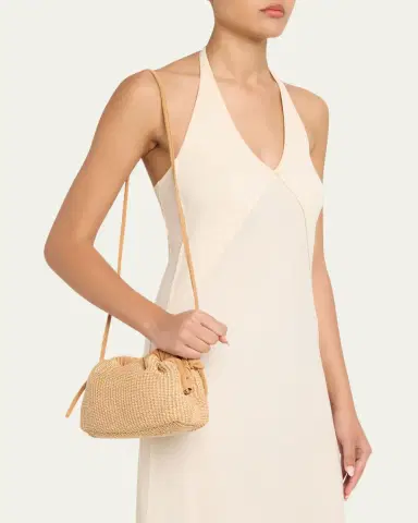 MANSUR GAVRIEL Cloud Mini Woven Raffia Clutch Bag | Thumbnail 2 MANSUR GAVRIEL Cloud Mini Woven Raffia Clutch Bag | Thumbnail 2