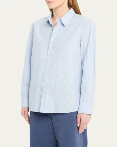 Nili Lotan Raphael Striped Classic Shirt | Thumbnail 4 Nili Lotan Raphael Striped Classic Shirt | Thumbnail 4