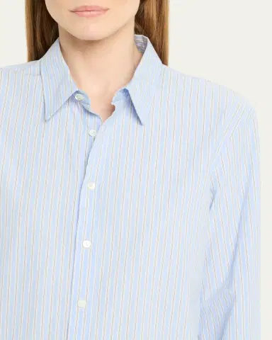 Nili Lotan Raphael Striped Classic Shirt | Thumbnail 5 Nili Lotan Raphael Striped Classic Shirt | Thumbnail 5