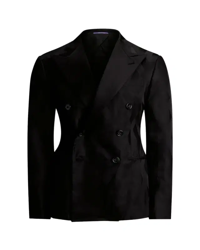 Men's Geometric Peak Lapel Double-Breasted Sport Coat