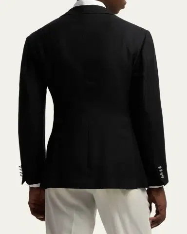 Ralph Lauren Purple Label Men's Cashmere and Wool Peak Lapel Double-Breasted Blazer | Thumbnail 3