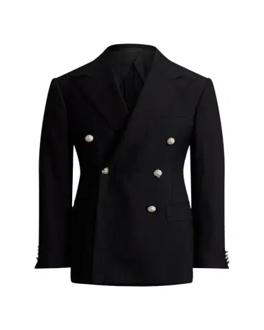Ralph Lauren Purple Label Men's Cashmere and Wool Peak Lapel Double-Breasted Blazer | Thumbnail 1