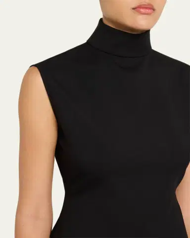 Alaïa Asymmetric Pointed Wool Twill Mini Dress | Thumbnail 5