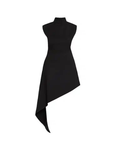 Alaïa Asymmetric Pointed Wool Twill Mini Dress | Thumbnail 1