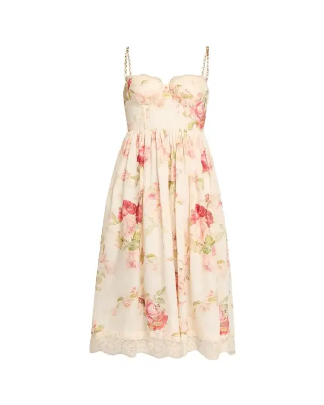 Roselight Corset Midi Dress