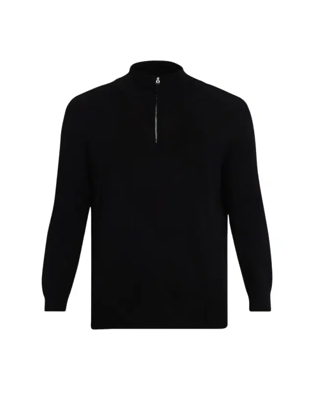 ZEGNA Men's Cashmere Knit Quarter-Zip Sweater
