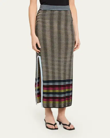 Christopher John Rogers Wave Knit Midi Pencil Skirt | Thumbnail 4