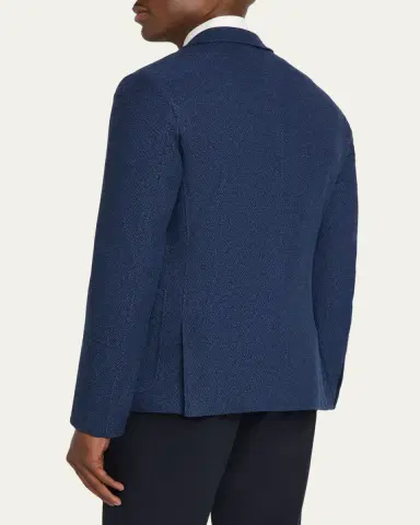 Zegna Men's Cotton Jerseywear Patch-Pocket Blazer | Thumbnail 3
