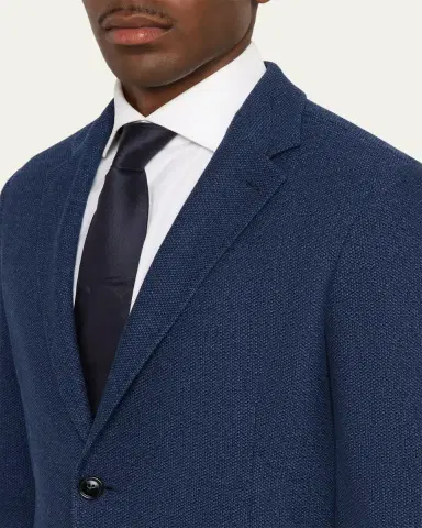 Zegna Men's Cotton Jerseywear Patch-Pocket Blazer | Thumbnail 5