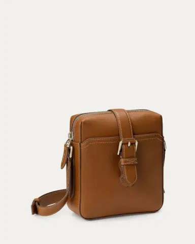 Ralph Lauren Purple Label Men's Bedford Leather Crossbody Bag | Thumbnail 2 Ralph Lauren Purple Label Men's Bedford Leather Crossbody Bag | Thumbnail 2
