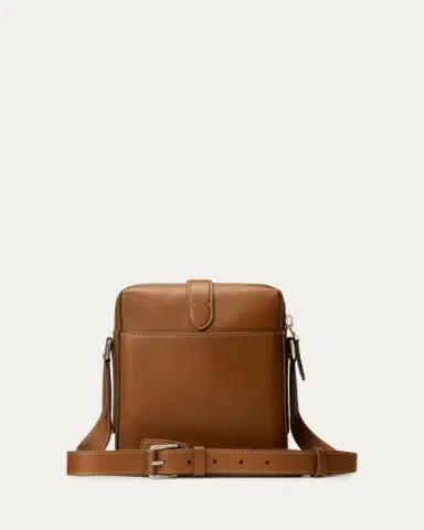 Ralph Lauren Purple Label Men's Bedford Leather Crossbody Bag | Thumbnail 3 Ralph Lauren Purple Label Men's Bedford Leather Crossbody Bag | Thumbnail 3