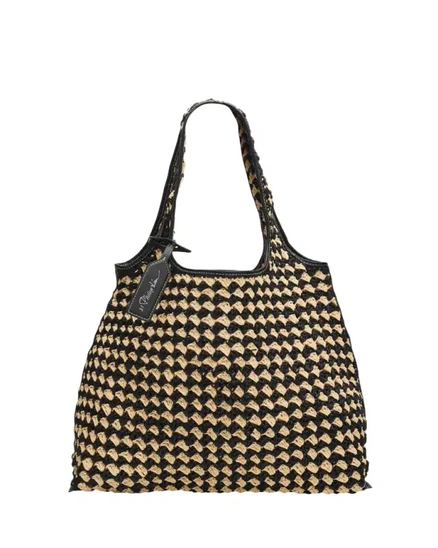 3.1 Market Crochet Raffia Tote Bag